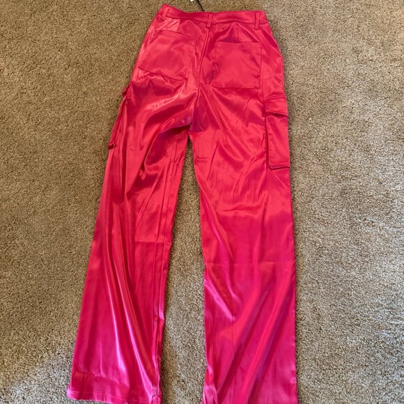 NEW With Tags Satin Cargo Pants - Picture 2 of 2